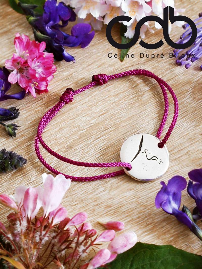 Flügelblatt-Armband - Ø20 Mm Verstellbare Kordel Farbe Und Größe Ihrer Wahl von CDBFRANCE