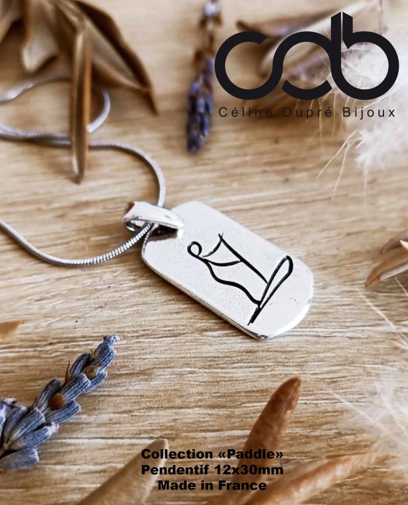 Paddle-Anhänger - Zinn Mit Silberfinish Modell Ihrer Wahl Oder Ohne Kette von CDBFRANCE