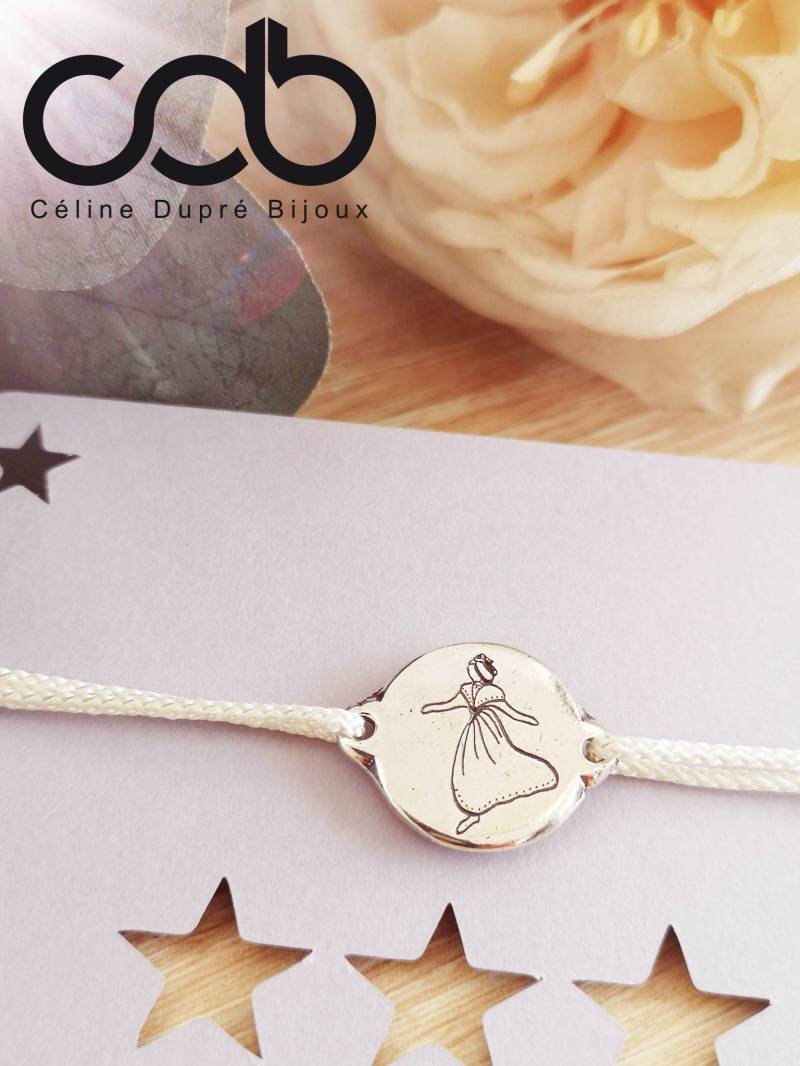 Verstellbares Armband „Arlesienne De Profil" 925Er Silberausführung - Ø16 Mm Größe Und Farbe Ihrer Wahl von CDBFRANCE