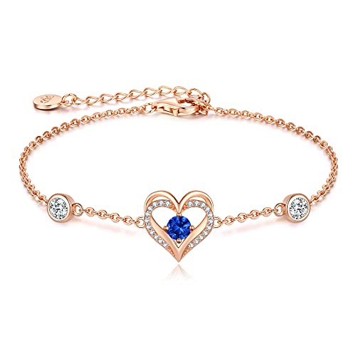 CDE Armband Damen 925 Sterling Silber Herz Rosegold Geschenk für Sie Geburtsstein Armbänder Frauen Schmuck Weihnachten Valentinstag Geburtstags Muttertags Hochzeits Jubiläums CDE Armband Damen 925 Sterling Silber Herz Rosegold Geschenk für Sie Geburtsstein Armbänder Frauen Schmuck Weihnachten Valentinstag Geburtstags Muttertags Hochzeits Jubiläums von CDE