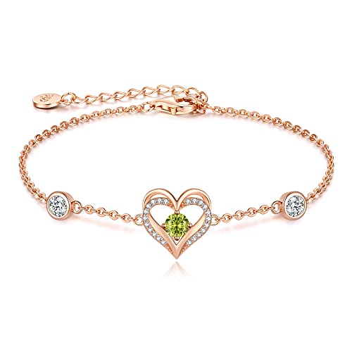 CDE Armband Damen 925 Sterling Silber Herz Rosegold Geschenk für Sie Geburtsstein Armbänder Frauen Schmuck Weihnachten Valentinstag Geburtstags Muttertags Hochzeits Jubiläums CDE Armband Damen 925 Sterling Silber Herz Rosegold Geschenk für Sie Geburtsstein Armbänder Frauen Schmuck Weihnachten Valentinstag Geburtstags Muttertags Hochzeits Jubiläums von CDE