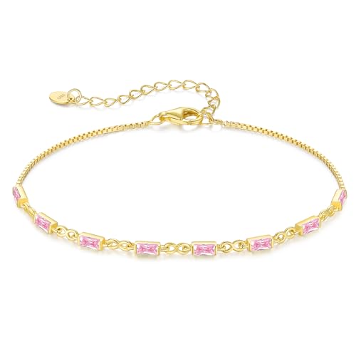 CDE Gold Armband Damen 925 Sterling Silber 14k Vergoldet Zirkonia Infinity Armbänder Damen Verstellbar Armkette Schmuck Muttertag Valentinstag Geburtstag Weihnachten Geschenke für Sie Frauen Mama CDE Gold Armband Damen 925 Sterling Silber 14k Vergoldet Zirkonia Infinity Armbänder Damen Verstellbar Armkette Schmuck Muttertag Valentinstag Geburtstag Weihnachten Geschenke für Sie Frauen Mama von CDE