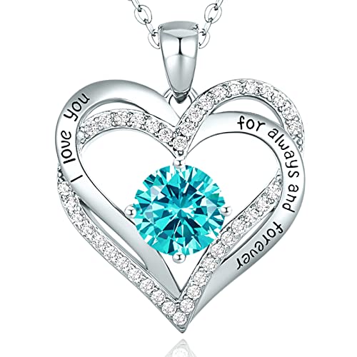 CDE Kette Damen 925 Sterling Silber Rosegold Geschenk für Sie Valentinstag Forever Love Herz Geburtsstein Anhänger Halskette für Frauen Schmuck Geburtstags Freundin Weihnachten Muttertags CDE Kette Damen 925 Sterling Silber Rosegold Geschenk für Sie Valentinstag Forever Love Herz Geburtsstein Anhänger Halskette für Frauen Schmuck Geburtstags Freundin Weihnachten Muttertags von CDE