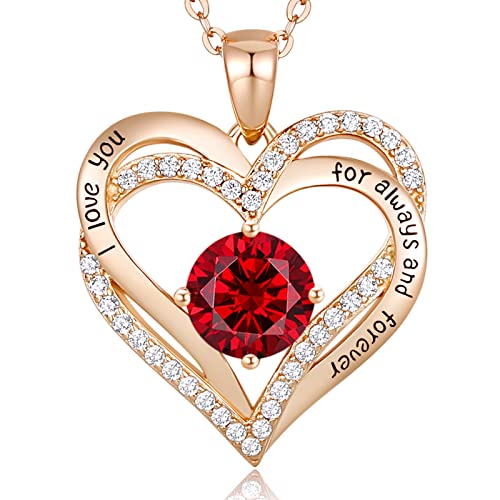 CDE Kette Damen 925 Sterling Silber Rosegold Forever Love Herz Anhänger Halskette für Frauen Schmuck Geburtstags Geschenk für Sie Freundin Weihnachten Valentinstag Muttertags (Roségold 01&07) CDE Kette Damen 925 Sterling Silber Rosegold Forever Love Herz Anhänger Halskette für Frauen Schmuck Geburtstags Geschenk für Sie Freundin Weihnachten Valentinstag Muttertags (Roségold 01&07) von CDE