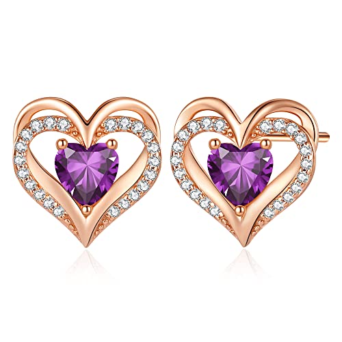 CDE Ohrringe für Damen 925 Sterling Silber Rosegold Geschenk für Sie Forever Love Herz Geburtsstein Frauen Ohrstecker Schmuck Valentinstag Weihnachten Muttertag Geburtstags Hochzeits Jubiläum CDE Ohrringe für Damen 925 Sterling Silber Rosegold Geschenk für Sie Forever Love Herz Geburtsstein Frauen Ohrstecker Schmuck Valentinstag Weihnachten Muttertag Geburtstags Hochzeits Jubiläum von CDE