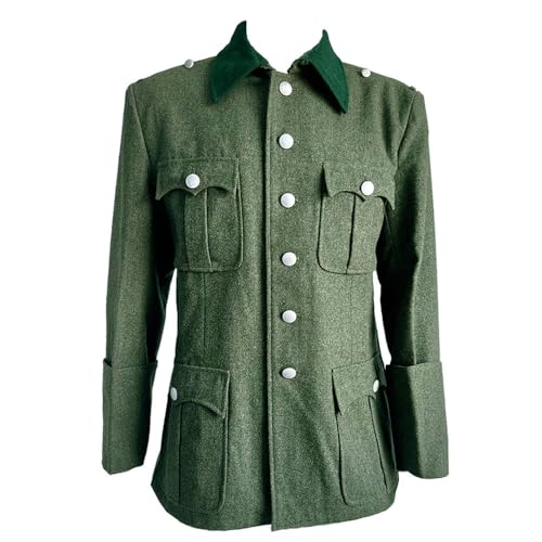CDJBHW M41 Wolljacke Deutscher Feldanzug Feldbluse Herren Warme Jacke Retro Mäntel WWII Trainingsjacke Replica D-Day, Grün , XX-Large CDJBHW M41 Wolljacke Deutscher Feldanzug Feldbluse Herren Warme Jacke Retro Mäntel WWII Trainingsjacke Replica D-Day, Grün , XX-Large von CDJBHW