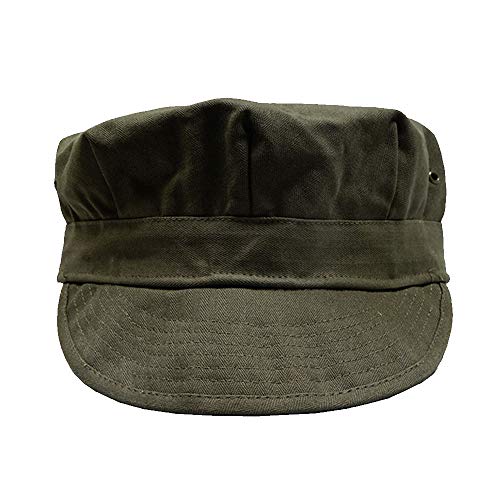 HBT Achteckiger Hut WW2 US Soldaten Combat Green Cap Herren Retro Hut Remake WWII D-Day, Grün , M von CDJBHW