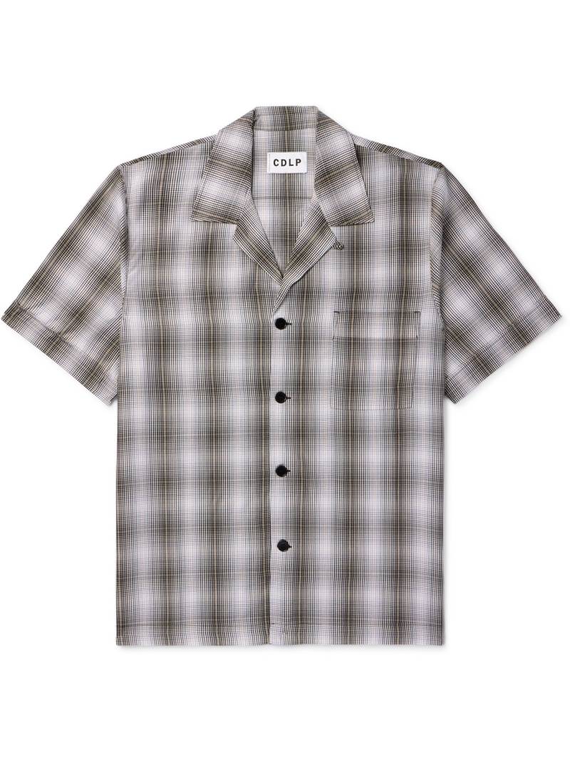 CDLP - Convertible-Collar Checked TENCEL™ Lyocell Poplin Pyjama Shirt - Men - Gray - IT 50 von CDLP
