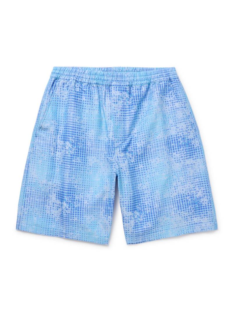 CDLP - Wide-Leg Printed TENCEL™ Lyocell and Linen-Blend Bermuda Shorts - Men - Blue - IT 48 von CDLP