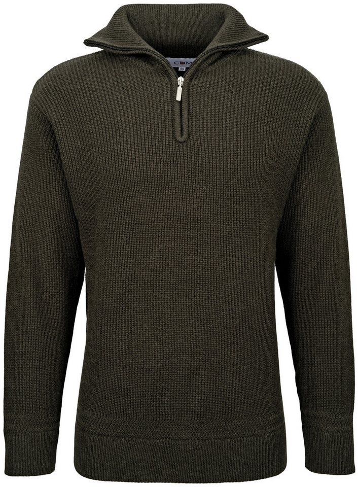 CDM Troyer Jagdpullover Troyerform Strickpullover Ansitzpullover Winterpullove Reißverschluss-Kragne von CDM