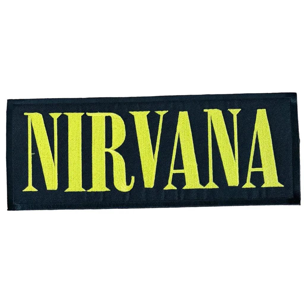 Nirvana Backpatch Rückenaufnäher · Text Logo (24cm x 10cm) von CDMerch
