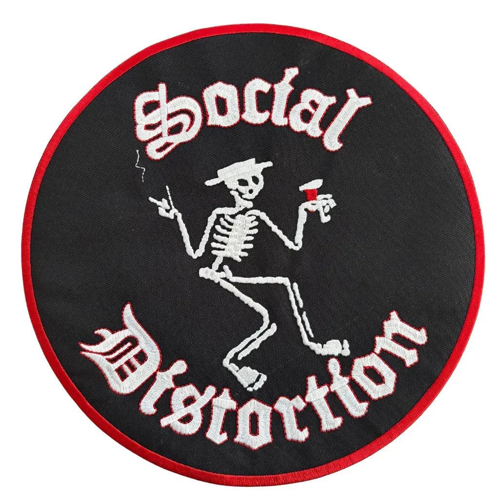 Social Distortion Backpatch Rückenaufnäher Rund · Skelly (Ø 24cm) von CDMerch