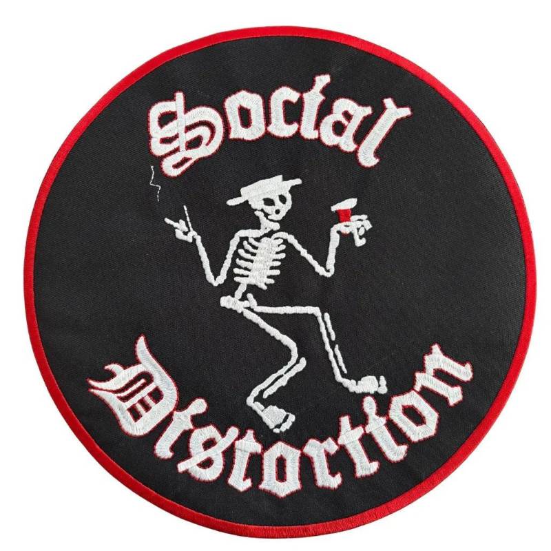 Social Distortion Backpatch Rückenaufnäher Rund · Skelly (Ø 24cm) von CDMerch