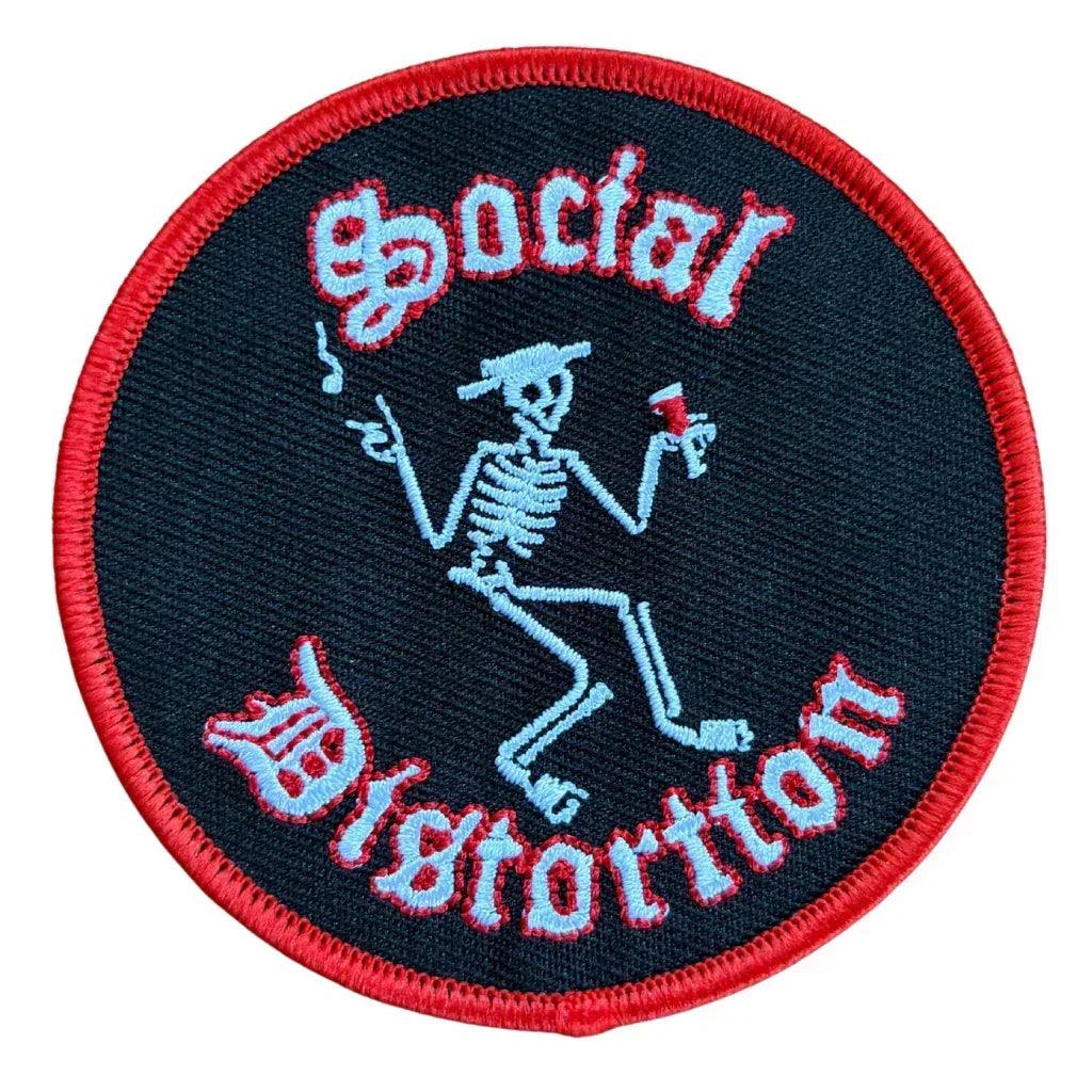 Social Distortion Runder Patch · Skelly Logo (Ø 8cm) von CDMerch