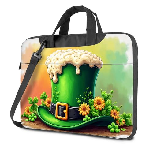 CDSS Laptop-Hülle St. Patrick's Day Hut mit Bierschaum und Blumen, Laptoptasche, Computer-Rucksack für Herren, 14 Laptophülle, farbig, 26x36cm CDSS Laptop-Hülle St. Patrick's Day Hut mit Bierschaum und Blumen, Laptoptasche, Computer-Rucksack für Herren, 14 Laptophülle, farbig, 26x36cm von CDSS