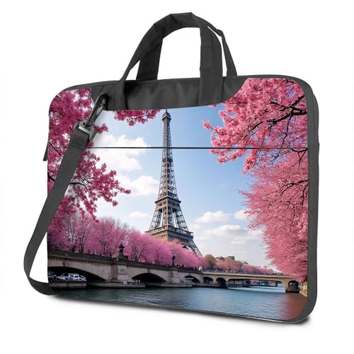 CDSS Laptop-Rucksack für Herren, Paris in Bloom: A Springtime Eiffelturm View, Laptoptasche, Laptoptasche, Laptoptasche für Damen, 43,2 cm (17 Zoll), farbig, 26x36cm von CDSS