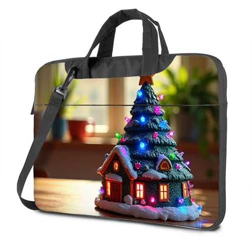 CDSS Laptop-Rucksack für Herren, Weihnachtsbaum-Dekoration mit Lichtern, Laptoptasche, Laptoptasche, Laptoptasche für Damen, 43,2 cm (17 Zoll), farbig, 26x36cm von CDSS