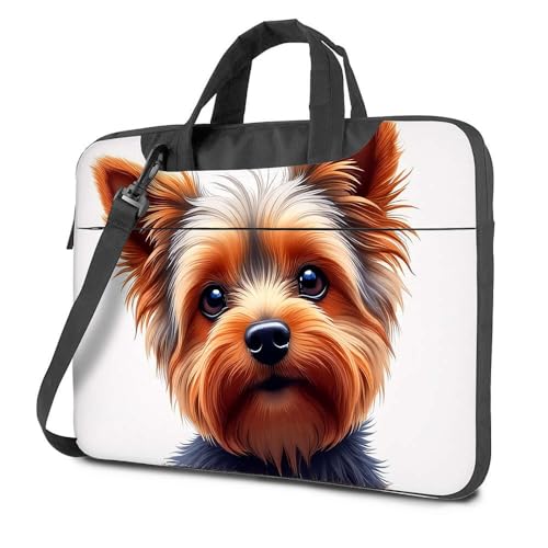 CDSS Laptop-Rucksack für Herren, bezaubernder Yorkshire Terrier, Hochformat, Laptoptasche, Laptoptasche für Damen, 43,2 cm (17 Zoll), farbig, 26x36cm von CDSS