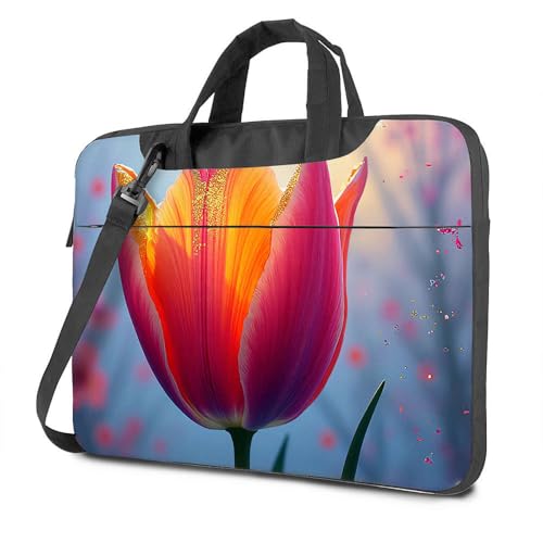 CDSS Laptop-Rucksack für Herren, strahlende Tulpe am Morgen, leicht, Laptoptasche, Laptoptasche, Laptoptasche für Damen, 43,2 cm (17 Zoll), farbig, 26x36cm von CDSS