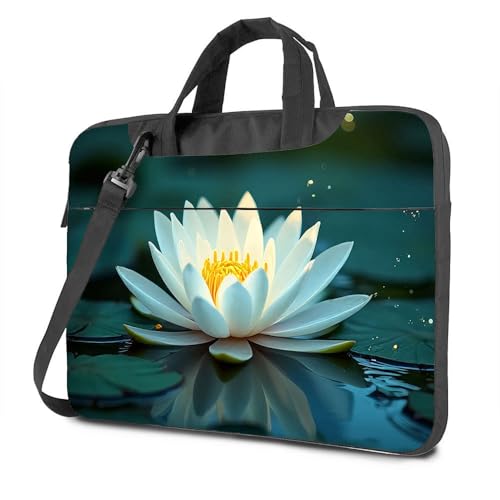Laptop-Rucksack für Herren, Lotus Bloom In Serene Pond Laptoptasche, Laptoptasche, Laptoptasche für Damen, 43,2 cm (17 Zoll), farbig, 26x36cm von CDSS