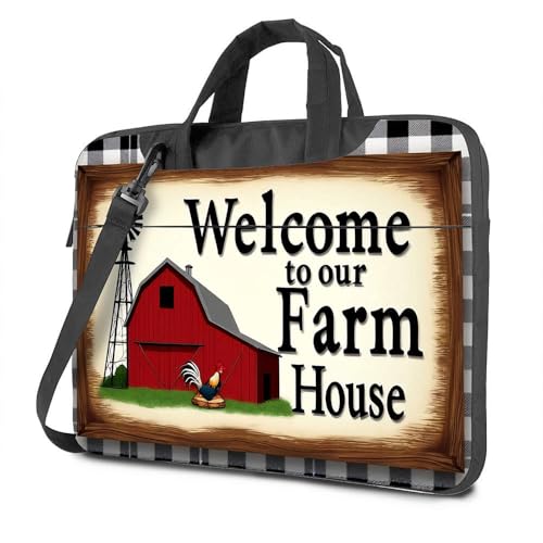 Laptoptaschen "Welcome To Our Farmhouse": A Cozy Barn Scene Laptop Bag Laptop Backpack For Women Laptop Case 16 Inch, farbig, 29x40cm Laptoptaschen "Welcome To Our Farmhouse": A Cozy Barn Scene Laptop Bag Laptop Backpack For Women Laptop Case 16 Inch, farbig, 29x40cm von CDSS