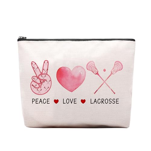 CEASQVAA Make-up-Kosmetiktasche für Damen, Kollegen, Geburtstagsgeschenk, Make-up-Tasche, Geschenk für Kollegen, Freunde, Lacrosse von CEASQVAA