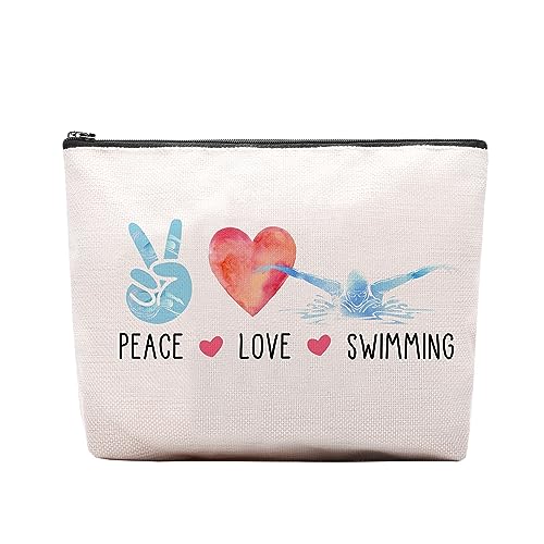 CEASQVAA Make-up-Kosmetiktasche für Damen, Kollegen, Geburtstagsgeschenk, Make-up-Tasche, Geschenk für Kollegen und Freunde, Schwimmen von CEASQVAA