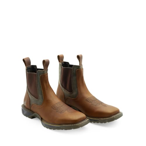 CEBU BC Thunder Chelsea-Arbeitsstiefel für Herren mit weicher Zehenpartie, leichte, mittelschwere EVA-Sohle, flexibel und langlebig, handgefertigte Lederstiefel, Caramel, 40 EU von CEBU