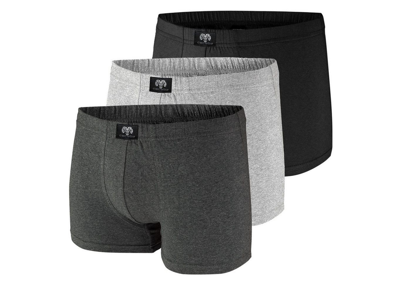 CECEBA Boxershorts (3-St) ohne Eingriff, aufgedoppelter Frontbereich von CECEBA