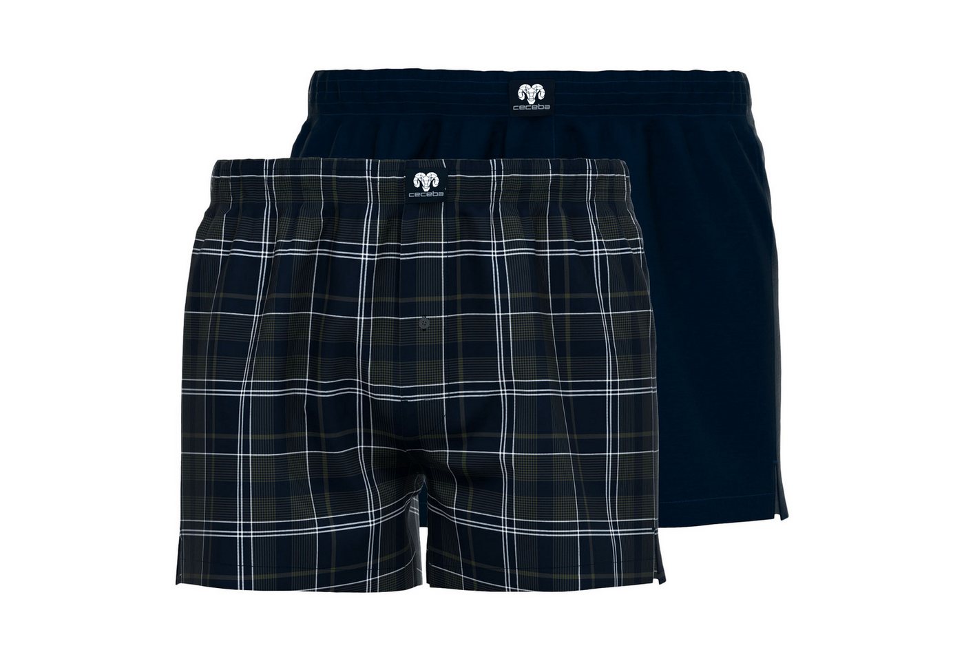 CECEBA Boxershorts 2er Pack Boxershorts X-Lastic Woven Boxer (2-St., 2 Stück) mit Logo von CECEBA