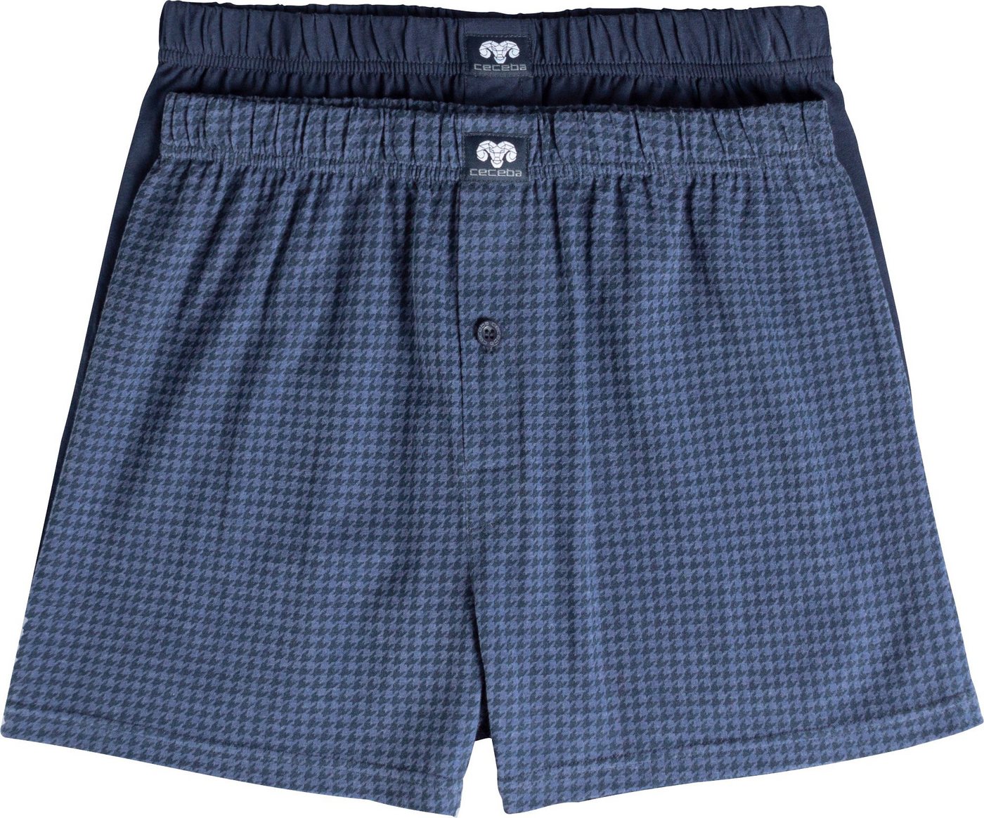 CECEBA Boxershorts Bio Herren-Boxershorts 2er-Pack Single-Jersey Uni von CECEBA