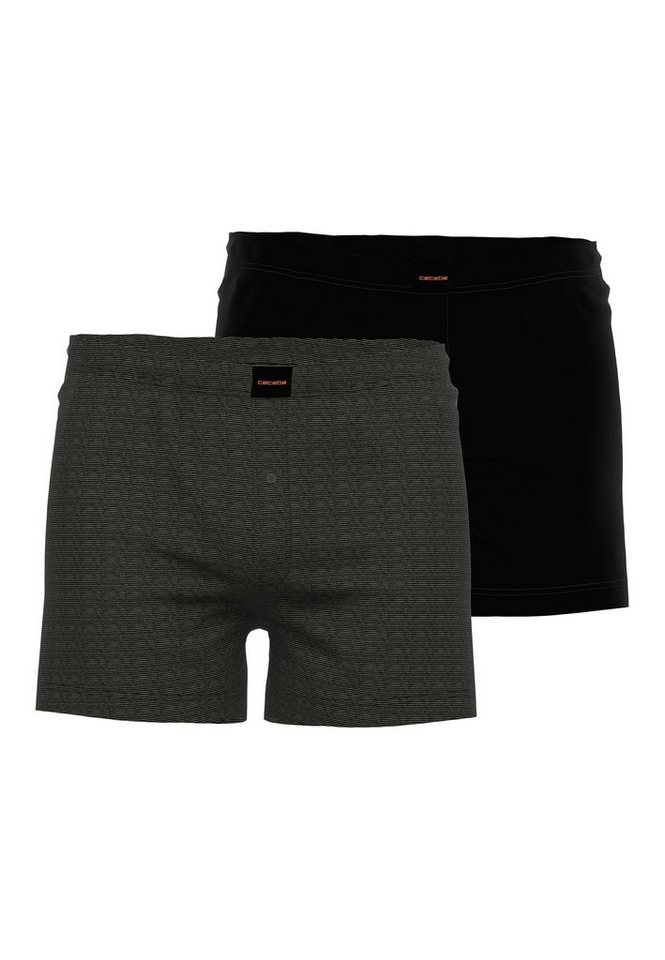 CECEBA Boxershorts CECEBA Herren Boxershort grau uni 2er Pack (2-St) von CECEBA