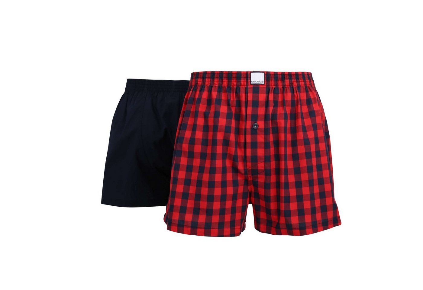 CECEBA Boxershorts CECEBA Herren Boxershort rot kariert 2er Pack (2-St) von CECEBA