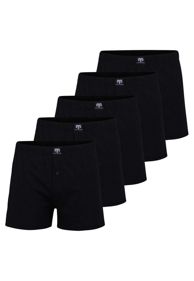 CECEBA Boxershorts CECEBA Herren Boxershort schwarz uni 5er Pack (5-St) von CECEBA