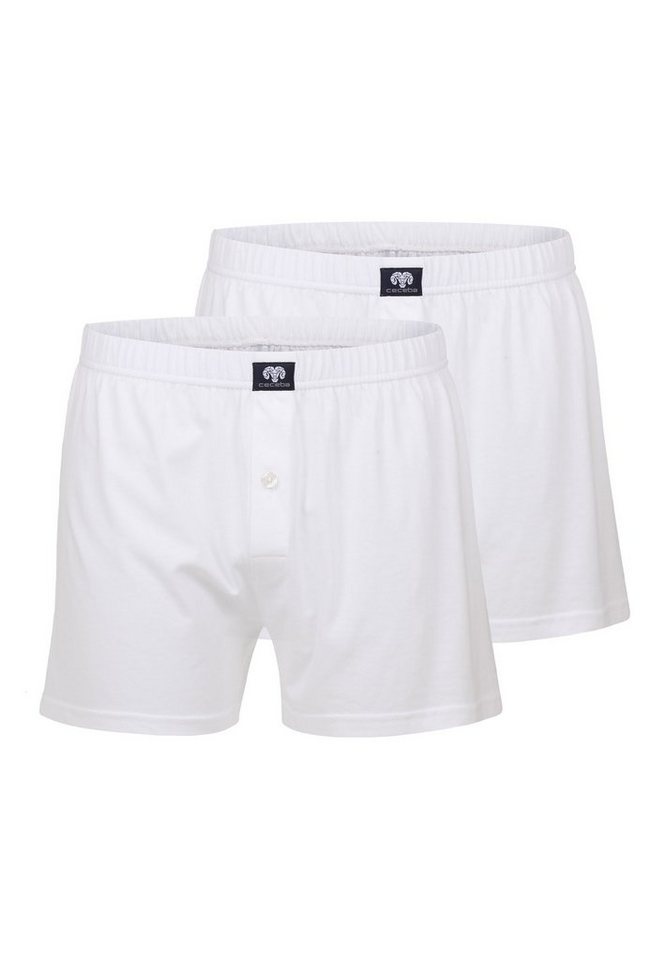 CECEBA Boxershorts CECEBA Herren Boxershort weiß uni 2er Pack (2-St) von CECEBA