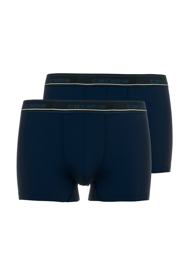 CECEBA Boxershorts CECEBA Herren Pants blau uni 2er Pack (2-St) von CECEBA