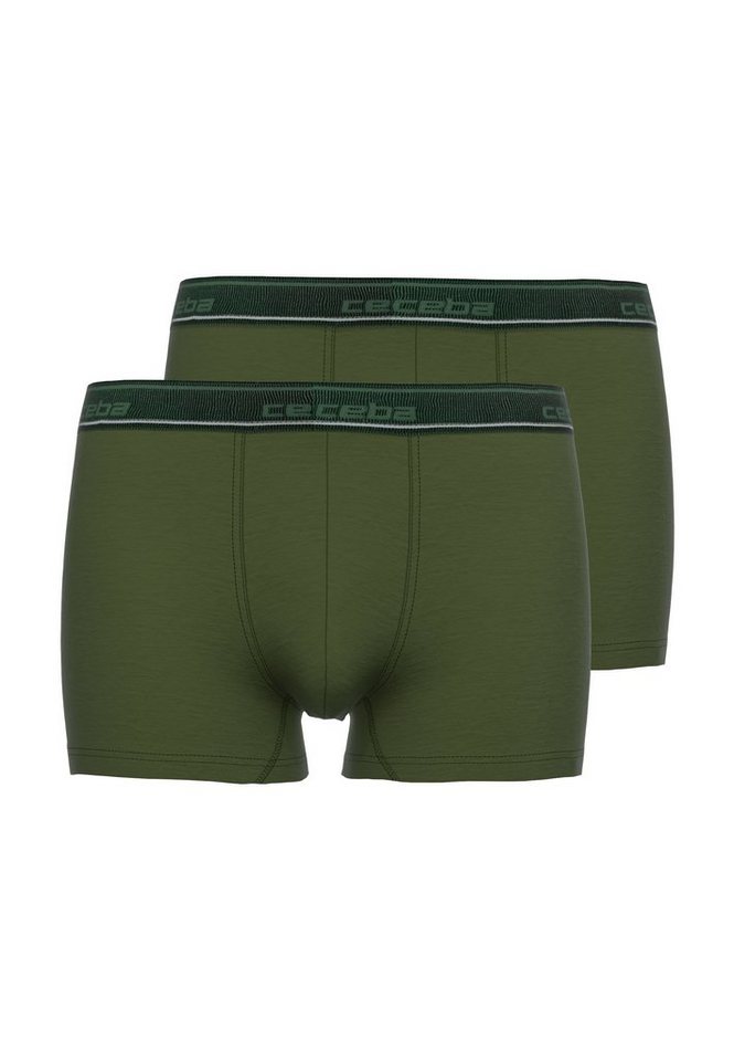 CECEBA Boxershorts CECEBA Herren Pants grün uni 2er Pack (2-St) von CECEBA