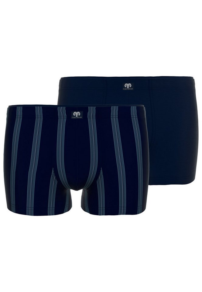CECEBA Boxershorts CECEBA Herren Pants blau längsgestreift 2er Pack (2-St) von CECEBA