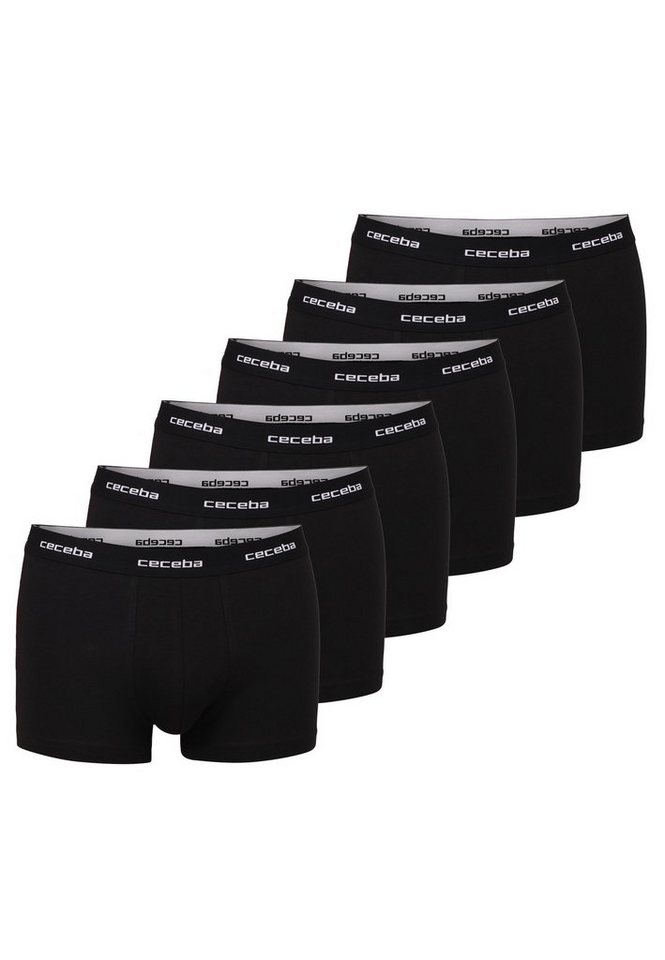 CECEBA Boxershorts CECEBA Herren Pants schwarz uni 6er Pack (6-St) von CECEBA