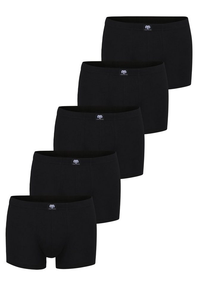 CECEBA Boxershorts CECEBA Herren Short-Pants schwarz uni 5er Pack (5-St) von CECEBA