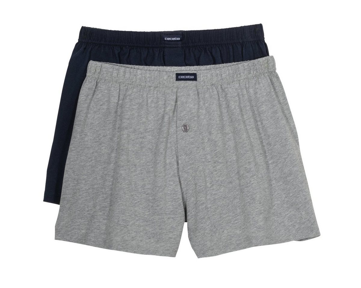 CECEBA Boxershorts Ceceba XXL Boxershorts 2er-Pack navy/grau melange (Packung, 2-St., 2er-Pack) von CECEBA