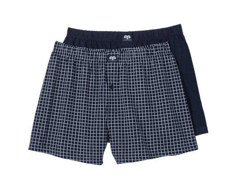 CECEBA Boxershorts Ceceba 2er-Pack Boxershorts XXL navy/Gitterkaro (Packung, 2-St., 2er-Pack) von CECEBA