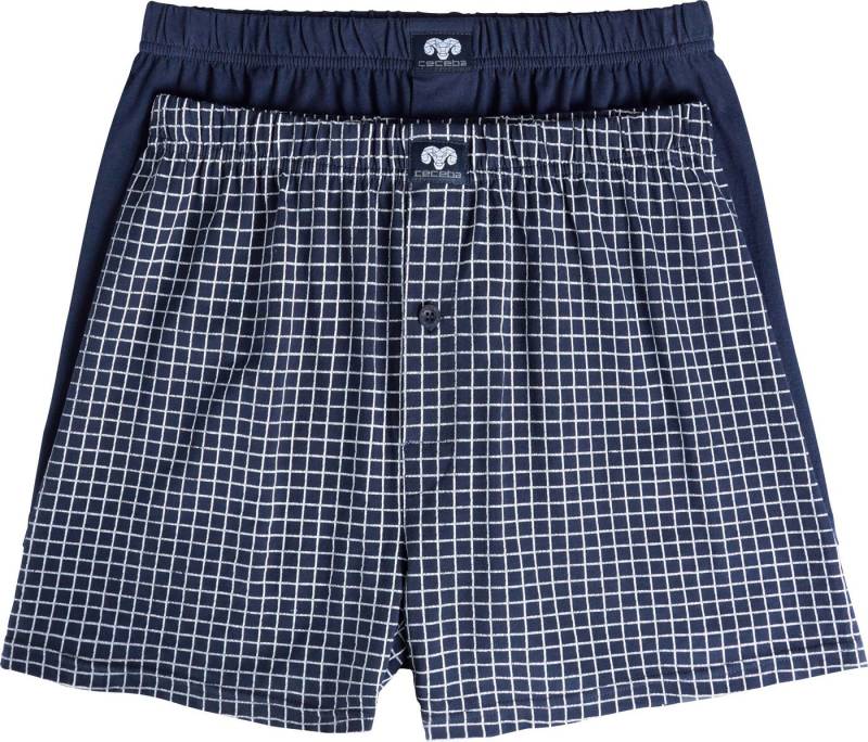 CECEBA Boxershorts Bio Herren-Boxershorts 2er-Pack Single-Jersey Uni von CECEBA