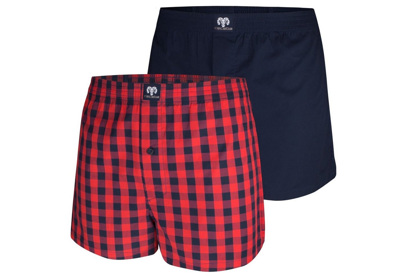 CECEBA Boxershorts Ontario (2-St) kariert, mit Eingriff, im 2er Pack von CECEBA