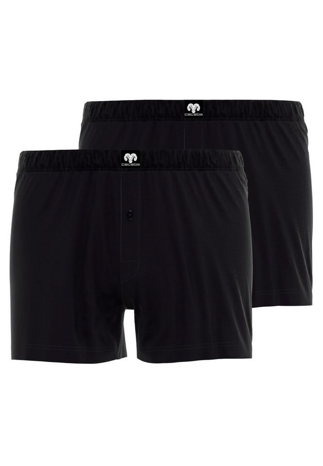 CECEBA Boxershorts Shorts 2er Pack black von CECEBA