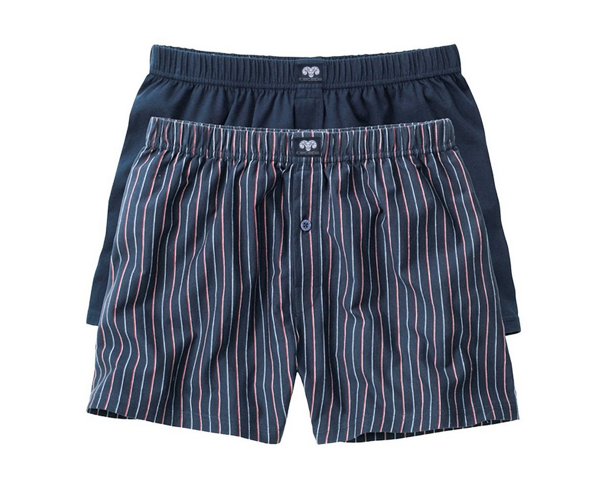 CECEBA Boxershorts Ceceba 2er Pack Boxershorts navy uni/gestreift XXL (Packung, 2-St., 2er-Pack) von CECEBA