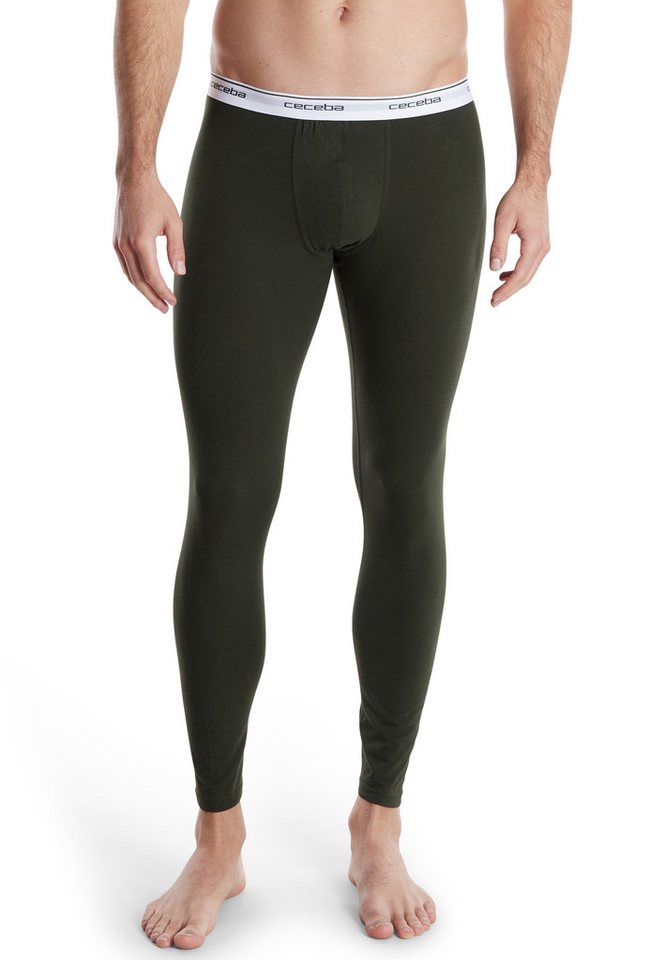 CECEBA Lange Unterhose CECEBA Herren lange Unterhose grün uni (1-St) von CECEBA