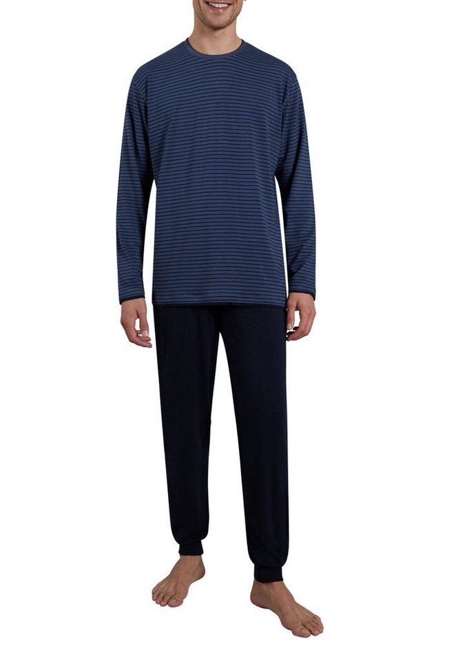 CECEBA Pyjama CECEBA Herren Pyjama blau uni (1 tlg) von CECEBA