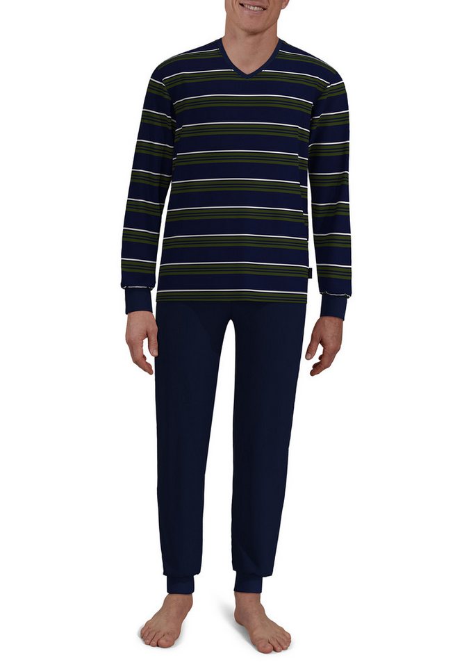 CECEBA Pyjama CECEBA Herren Pyjama blau quergestreift (1 tlg) von CECEBA