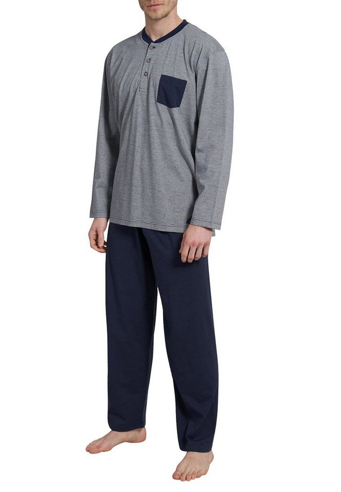 CECEBA Pyjama CECEBA Herren Pyjama blau quergestreift (1 tlg) von CECEBA